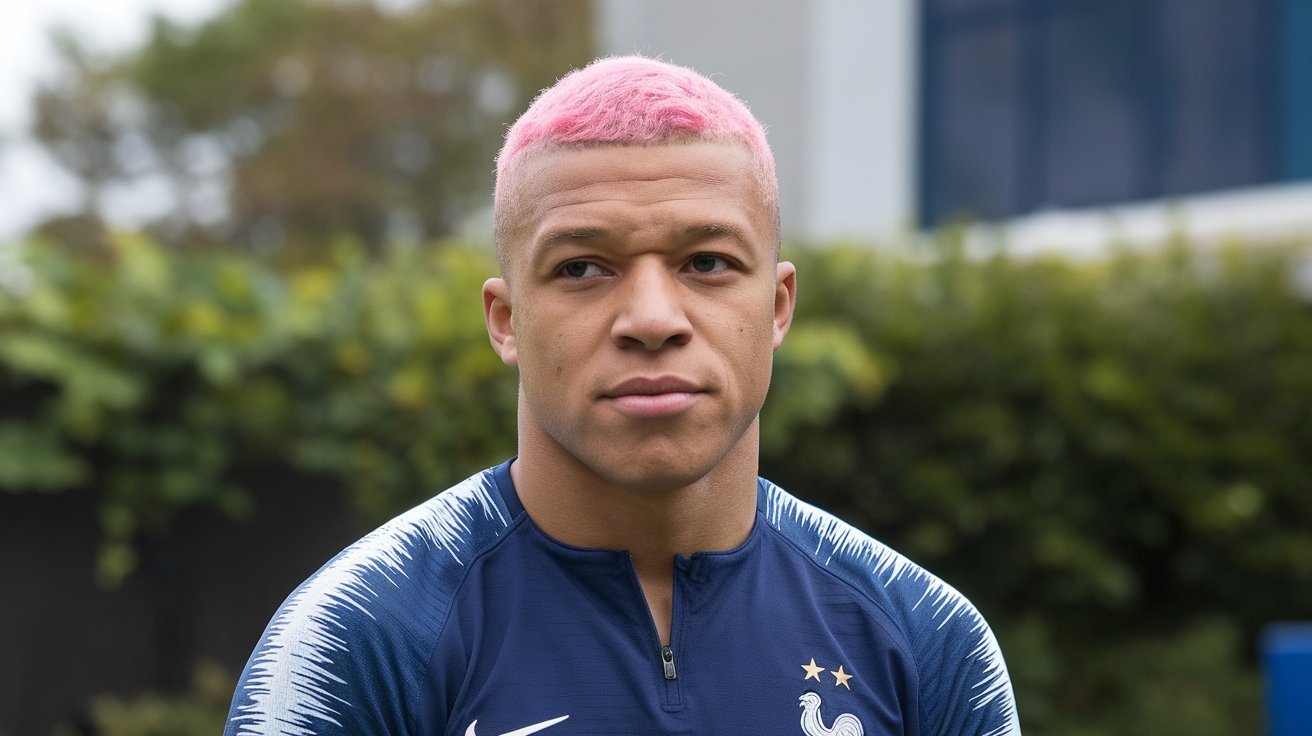 Mbappé Pink Hair